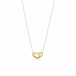 TIFFANY Elsa Peretti Gold Bean Pendant Necklace